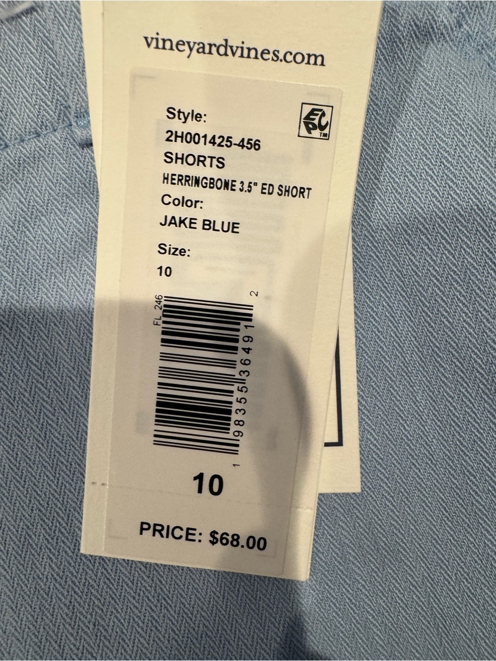 NWT Vineyard Vines Shorts Women’s Herringbone 3.5 ED in Jake Blue Color Size 10 - Picture 5 of 10